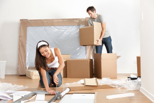 House removalists working on a local Finsbury Park home move