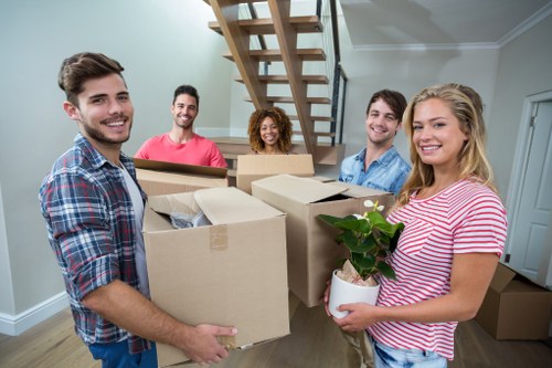 Moving home in Finsbury Park on a busy residential street