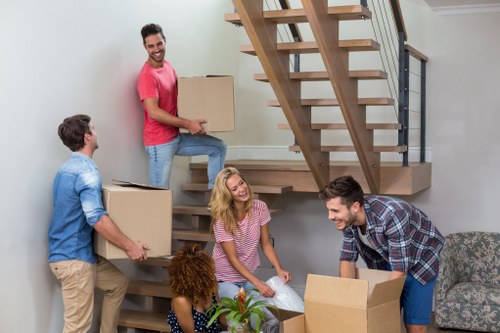 Removal team handling a residential move in Finsbury Park