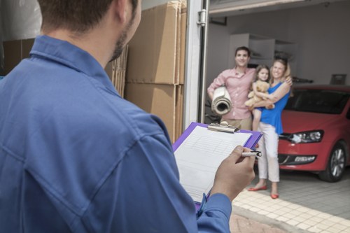 Careful packing and loading for a local flat move in North London