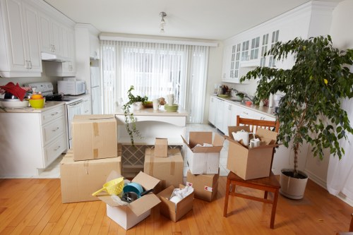 Organised packing supplies for a move in North London