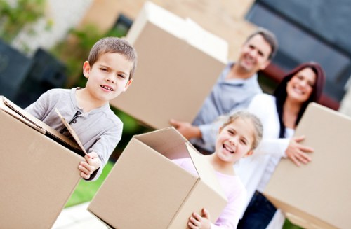 Office relocation items prepared for transport in Finsbury Park