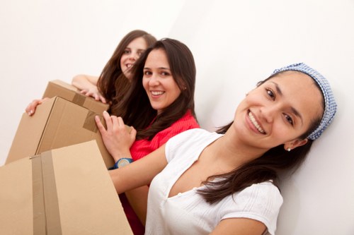 Careful loading of household items for a Finsbury Park move