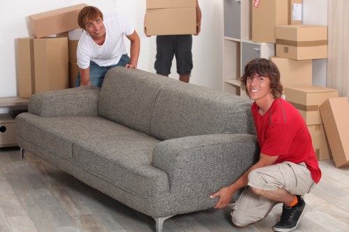 Preparing boxes and furniture for a local removals van booking