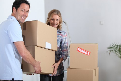 Unpacking service helping a family settle into a new home in Finsbury Park