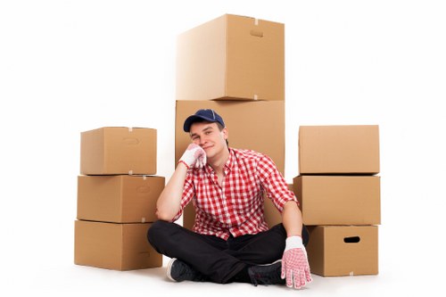 Careful loading of household furniture for a move